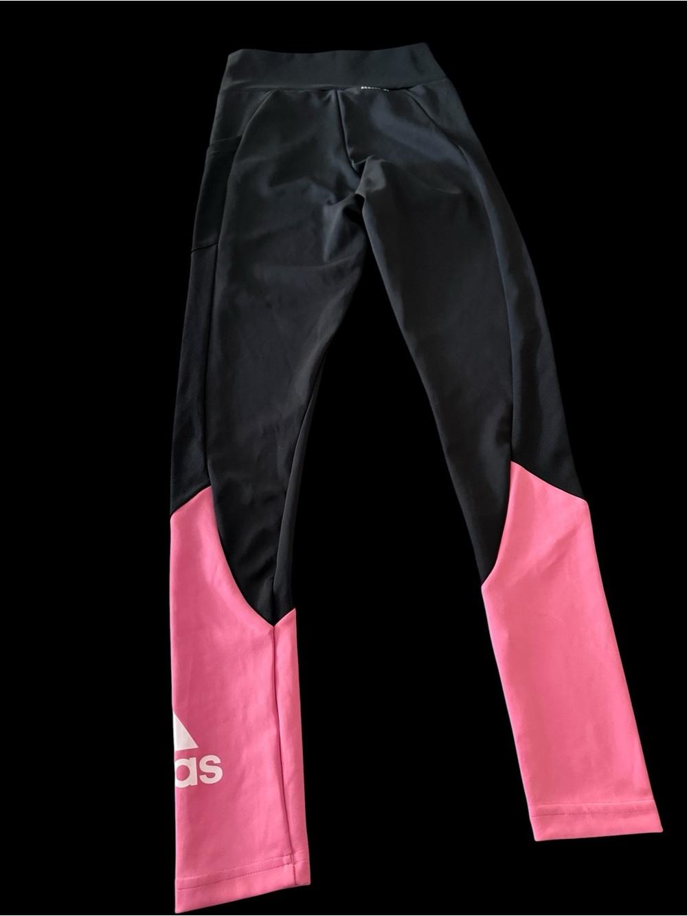 Adidas Black and Pink Women's Athletic Leggings. Size Xs